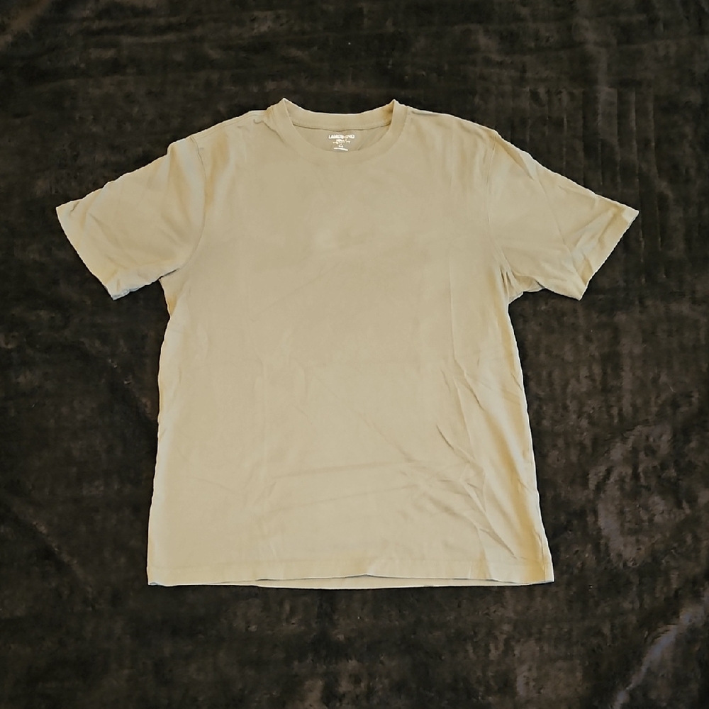 Lands' End Men's Short Sleeve Tee - Army Green